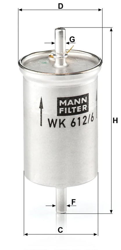 Filtru Combustibil Mann-Filter 0.14 kg - WK 612/6