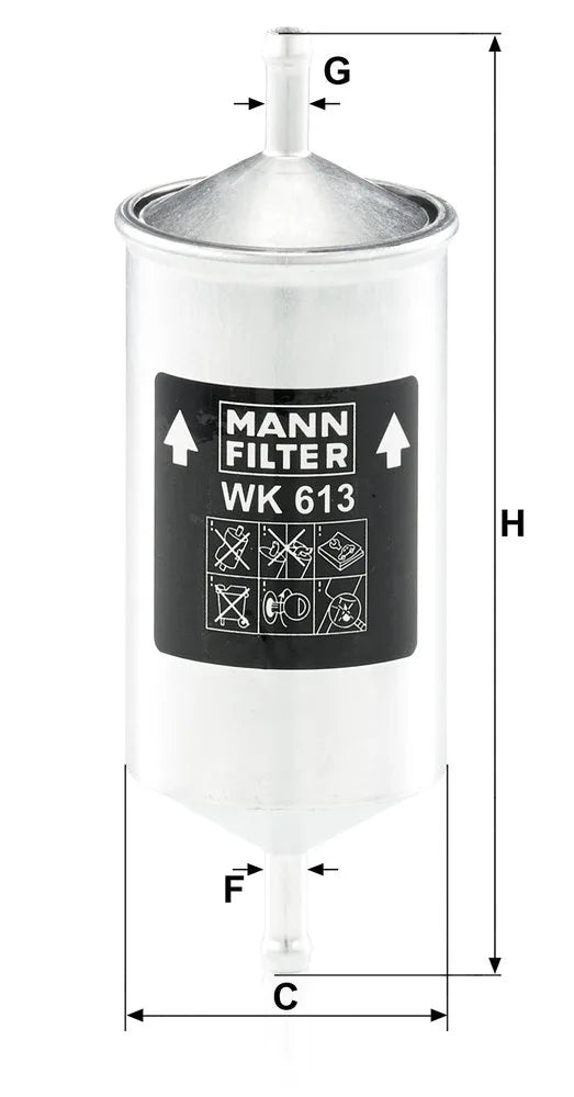 Filtru Combustibil Mann-Filter 0.16 kg - WK 613