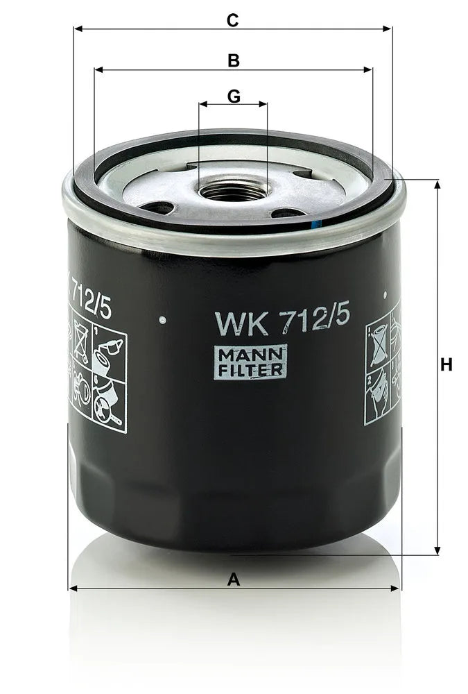 Filtru Combustibil Mann-Filter pentru Man Hocl, Mercedes Capacity - WK712/5