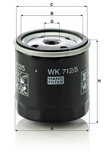 Filtru Combustibil Mann-Filter pentru Man Hocl, Mercedes Capacity - WK712/5