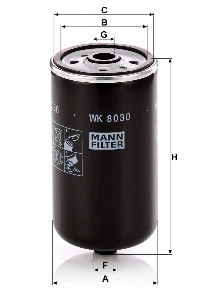 Filtru Combustibil Mann-Filter 0.48 kg - WK 8030
