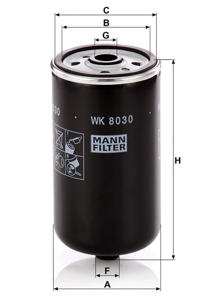 Filtru Combustibil Mann-Filter 0.48 kg - WK 8030