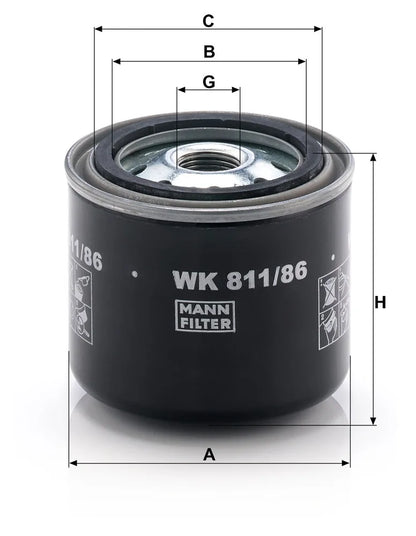 Filtru Combustibil Mann-Filter 0.32 kg - WK 811/86