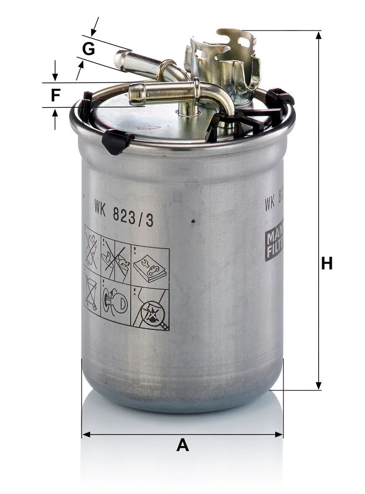 Filtru Combustibil Mann-Filter 0.31 kg - WK 823/3 x