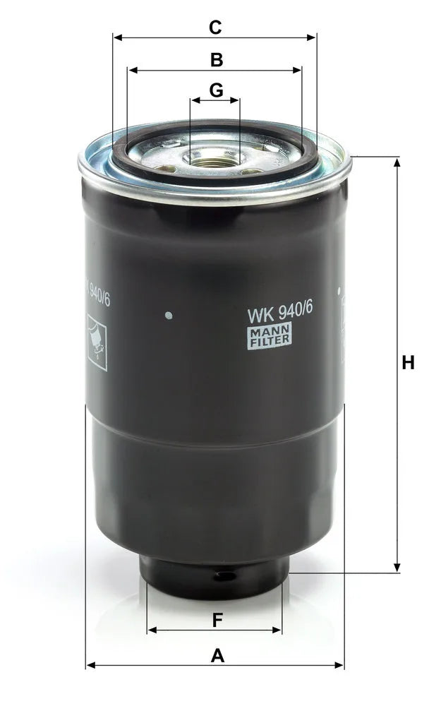 Filtru Combustibil Mann-Filter 0.56 kg - WK 940/6 x