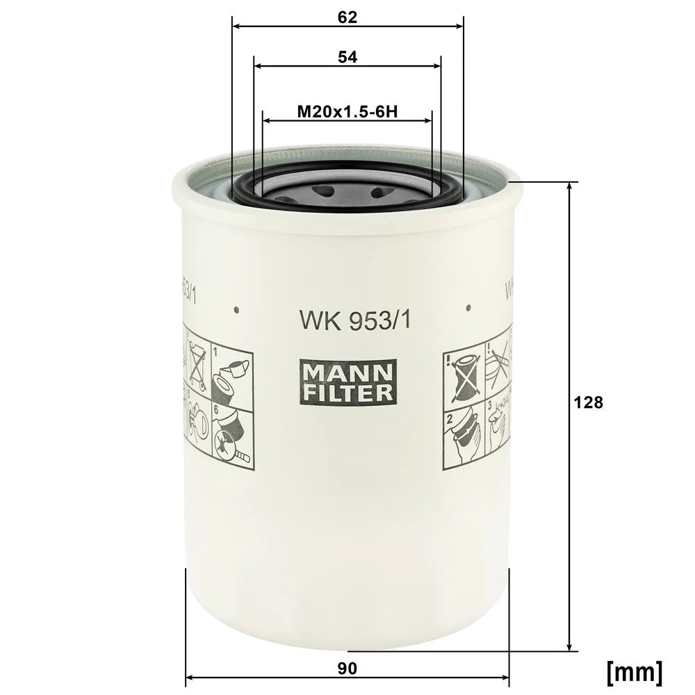 Filtru Combustibil MANN-FILTER pentru Fendt, Agco - WK 953/1