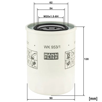 Filtru Combustibil MANN-FILTER pentru Fendt, Agco - WK 953/1
