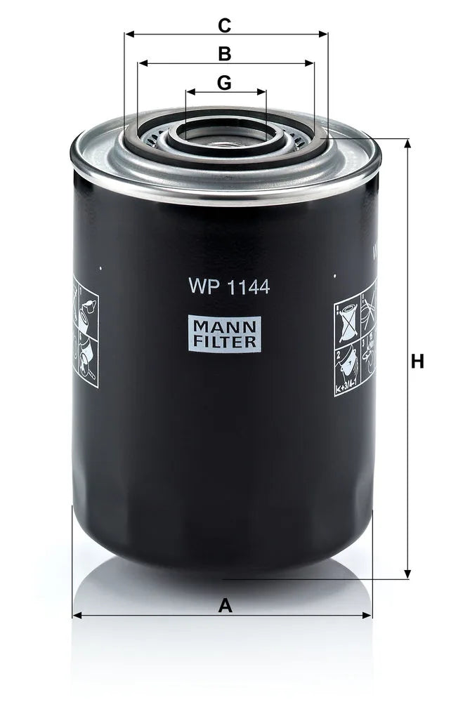 Filtru Ulei Mann-Filter 1.10 kg - WP 1144