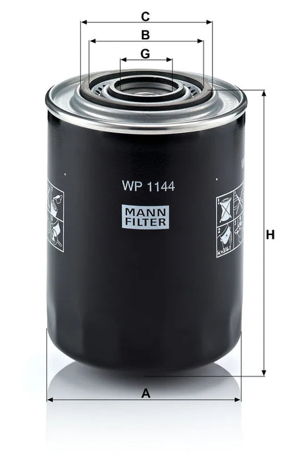 Filtru Ulei Mann-Filter 1.10 kg - WP 1144