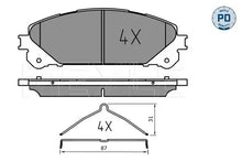 Set placute frana, frana disc Meyle - 0252445218/PD