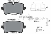 Set placute frana, frana disc Textar pentru Audi, Porsche - 2521403
