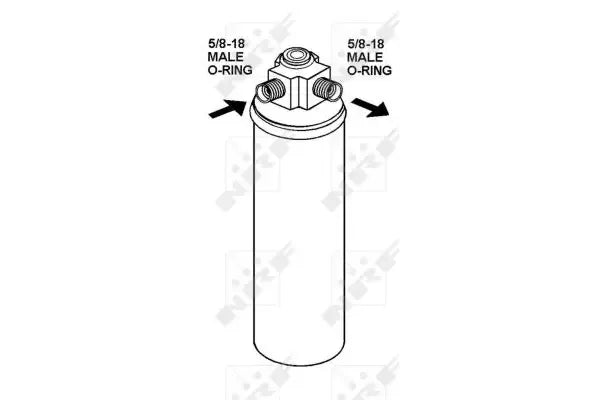 Uscator aer conditionat, Porsche, 222x84x78 mm, NRF NRF33287