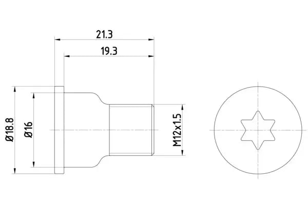 Surub disc frana, Porsche, Audi, Mercedes-Benz, Volkswagen, Bentley, Puch Cayenne, Clasa G, Touareg, Q7, Q7 Van, A8 D4, 22x17x15 mm, Textar TPM0005