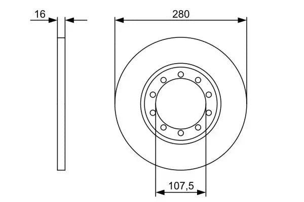 Disc frana, Ford, 297x290x26 mm, Bosch 0986479390