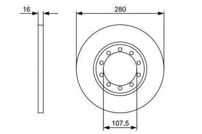 Disc frana, Ford, 297x290x26 mm, Bosch 0986479390