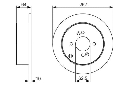 Disc frana, Hyundai, Kia, 279x266x77 mm, Bosch 0986479C08