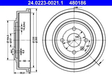 Tambur frana TRW pentru Opel - 24.0223-0021.1