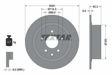 Disc frana, Nissan Juke, Qashqai, Qashqai I Van, Juke Van, Pulsar Hatchback, Altima, Maxima, NV200, Evalia Bus, Ø291 mm, Textar 92237103