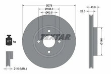 Disc frana Textar pentru Ford - 92252403