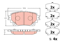 Set placute frana, frana disc TRW - GDB2343
