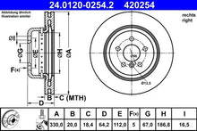 Disc frana BMW 3/4/5/6/7/X3/X4/X5/Z4/IX3 1,6-3,0 15- dreapta TRW pentru BMW, Toyota - 24.0120-0254.2