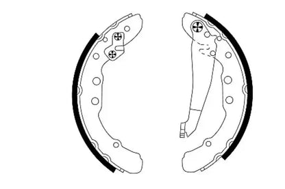 Set saboti frana, Volkswagen, Audi, SEAT 100 C3 Limuzina, 100 C3 Avant, Passat B3, B4, B4 Variant, Inca, Golf, 233x186x104 mm, Textar 91044400