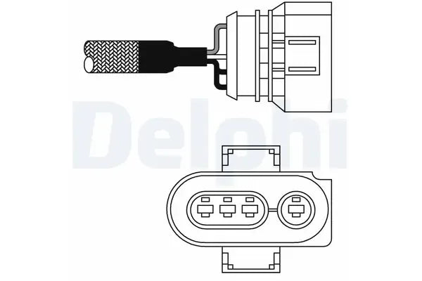 Sonda lambda, Audi, Volkswagen A4 B5, A4 B5 Avant, A6 C5, A6 C5 Avant, Passat B5, Passat B5 Variant, 159x61x54 mm, Delphi ES1098712B1