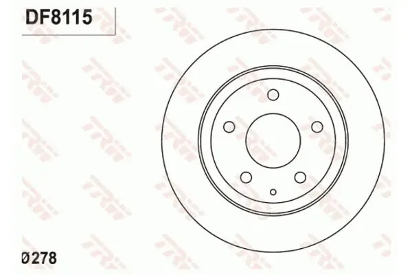 Disc frana, Mazda 6 Combi, 6 Limuzina, Ø278 mm, TRW DF8115