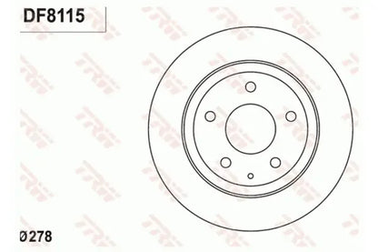 Disc frana, Mazda 6 Combi, 6 Limuzina, Ø278 mm, TRW DF8115