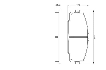 Set placute frana disc, Toyota Corolla, 163x78x76 mm, Bosch 0986424319