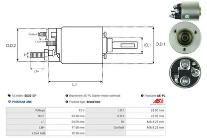 Solenoid, electromotor As-Pl - SS3013P