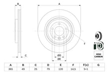 Disc frana Bosch pentru Land Rover - 0986479F68