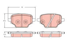 Set placute frana, frana disc TRW - GDB2410