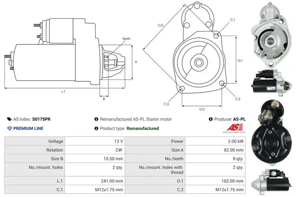 Starter As-Pl - S0175PR