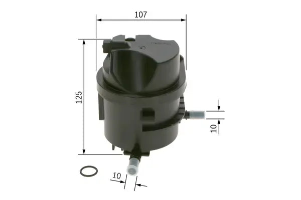 Filtru combustibil, Citroen, Ford, Mazda, Peugeot, Toyota, 159x140x129 mm, Bosch 0450907007
