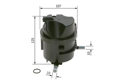 Filtru combustibil, Citroen, Ford, Mazda, Peugeot, Toyota, 159x140x129 mm, Bosch 0450907007