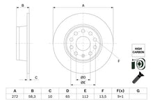 Disc frana, Skoda, Audi, SEAT, VW, Cupra Octavia Iv Combi, Octavia, Ateca, Q2, Karoq, T-roc, Ø272 mm, Bosch 0986479F23