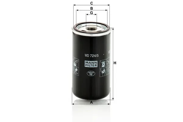Filtru hidraulic cutie de viteze automata -Filter, 150x84x82 mm, Mann WD7245