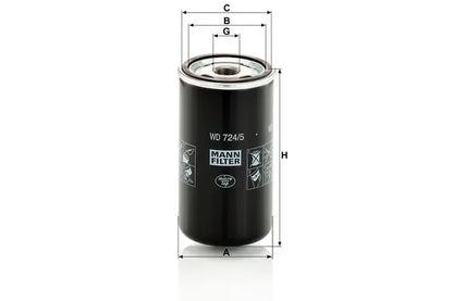 Filtru hidraulic cutie de viteze automata -Filter, 150x84x82 mm, Mann WD7245