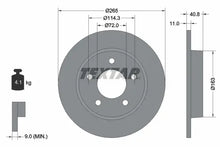 Disc frana Textar pentru Mazda - 92130500