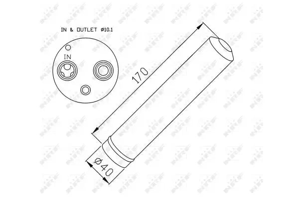 Uscator aer conditionat, Honda, 258x54x52 mm, NRF NRF33285