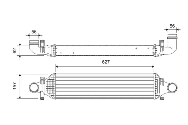 Intercooler compresor, Mercedes-Benz, 1029x234x178 mm, Valeo VAL818624