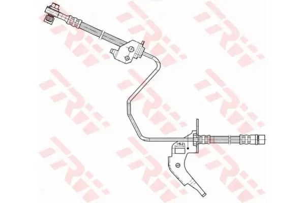 Furtun frana, Opel, 283x281x61 mm, TRW PHD566