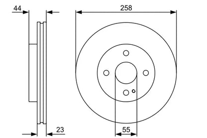 Disc frana, Ford, Mazda, 297x297x55 mm, Bosch 0986479541