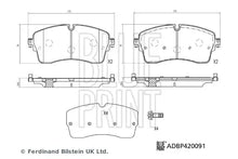 Set placute frana, frana disc Blue-Print pentru Jaguar, Land Rover - ADBP420091