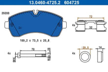 Placute frana VW Crafter 2,0-2,5 TDI 06-16 TRW pentru Mercedes-Benz - 13.0460-4725.2