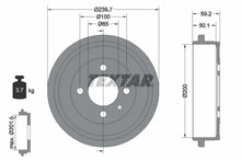 Tambur frana Textar pentru Seat, Skoda - 94022800