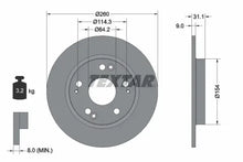 Disc frana, Honda Cr-z, Ø260 mm, Textar 92224103
