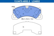 Placute frana Porsche cayenne/macan 2,0-3,6 03- ceramic TRW pentru Porsche - 13.0470-4852.2