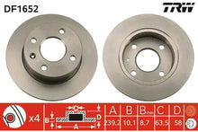 Disc frana, Ford Escort, Escort Iii Turnier, Escort Iii Express, Escort Iv Express, Orion, Escort Iv Turnier, Ø239 mm, TRW DF1652